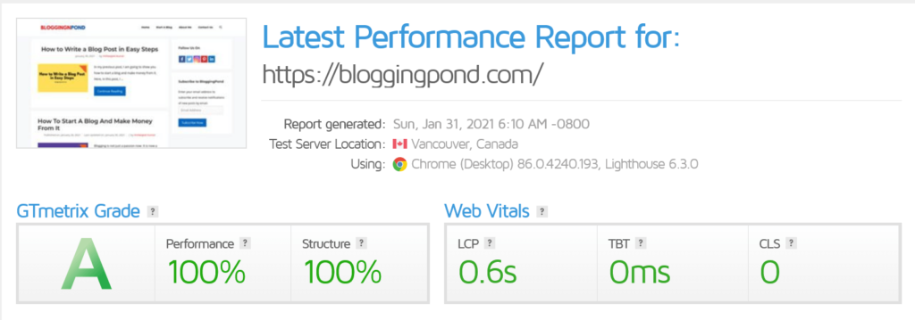 Page Loading Speed