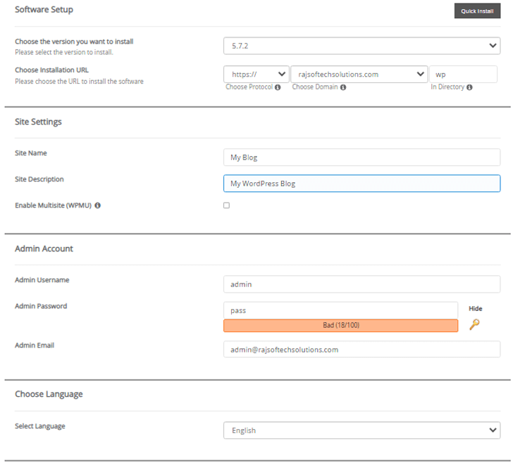 install WordPress2